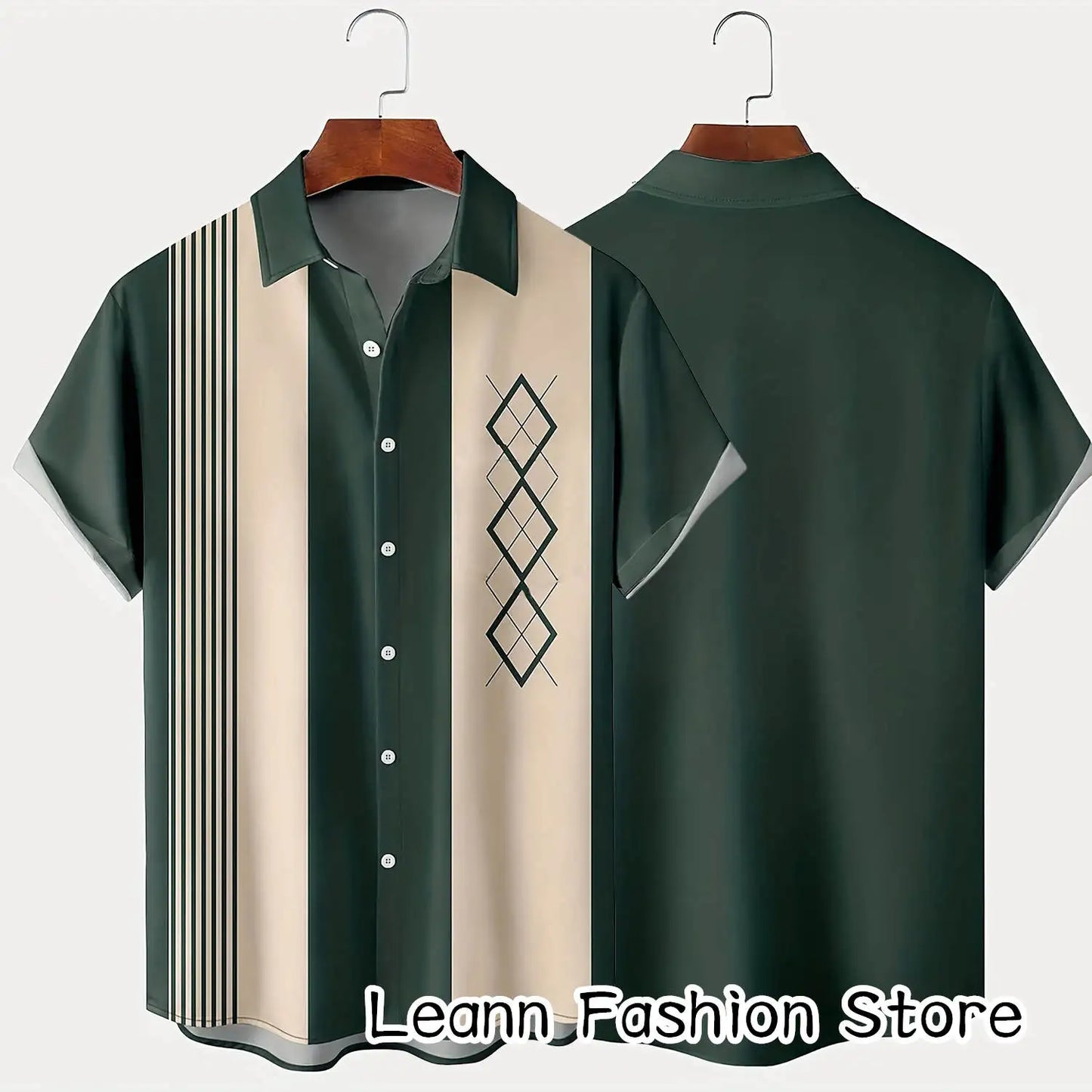 Men Summer Poker Symbol Stripe Print Shirt Casual Beach Short Sleeve Clothing Male Button Lapel Collar Fashion Leisurewear