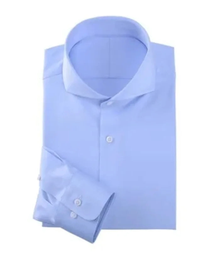 Men's shirt Windsor collar French cufflink shirt Fashion men's long sleeved luxury business formal shirt with buttons