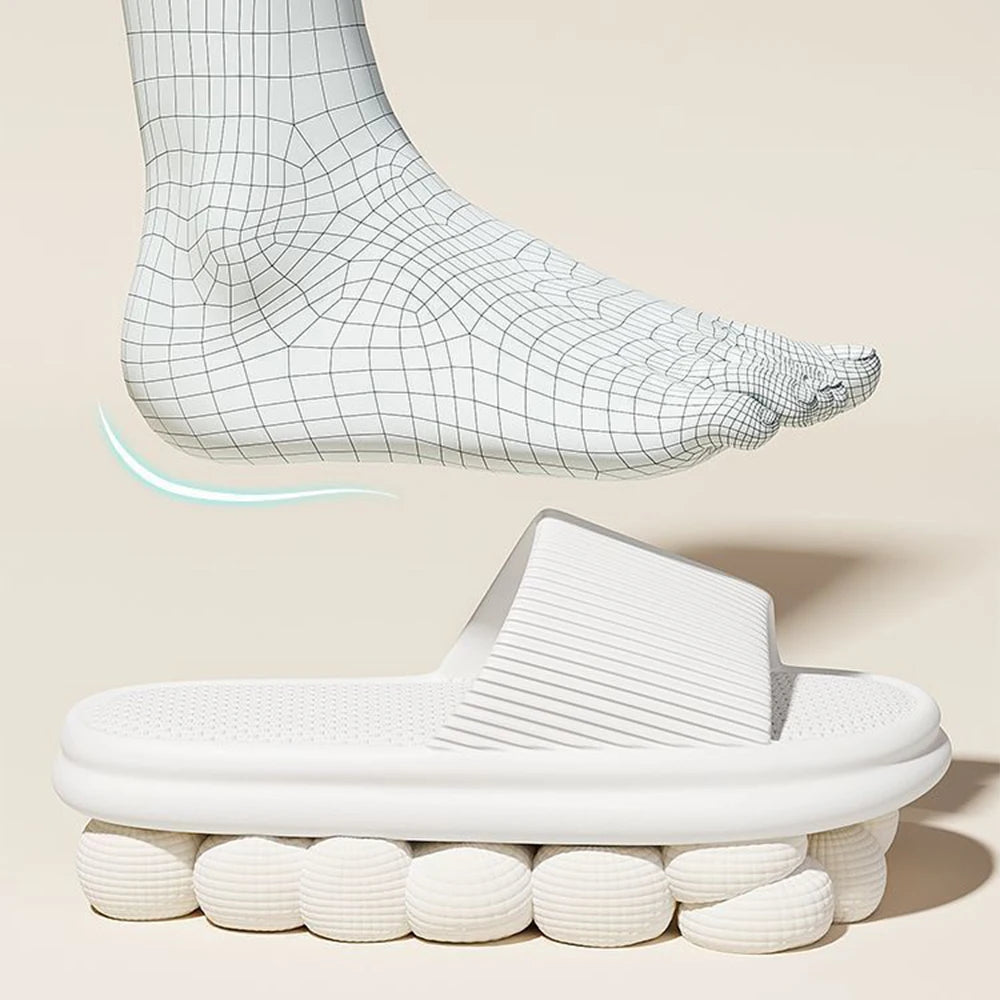 ZHIDA Thick Platform Cloud Slippers EVA Soft Sole Pillow Slides Summer Beach Flip Flops Women Non Slip Bathroom Home Slippers