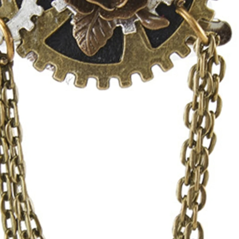 Metal Brooch Pin Lapel Stick Pin Suit Tie Brooch Steampunk Hair Clip for Women Men Coat Hats Jewelry Accessory