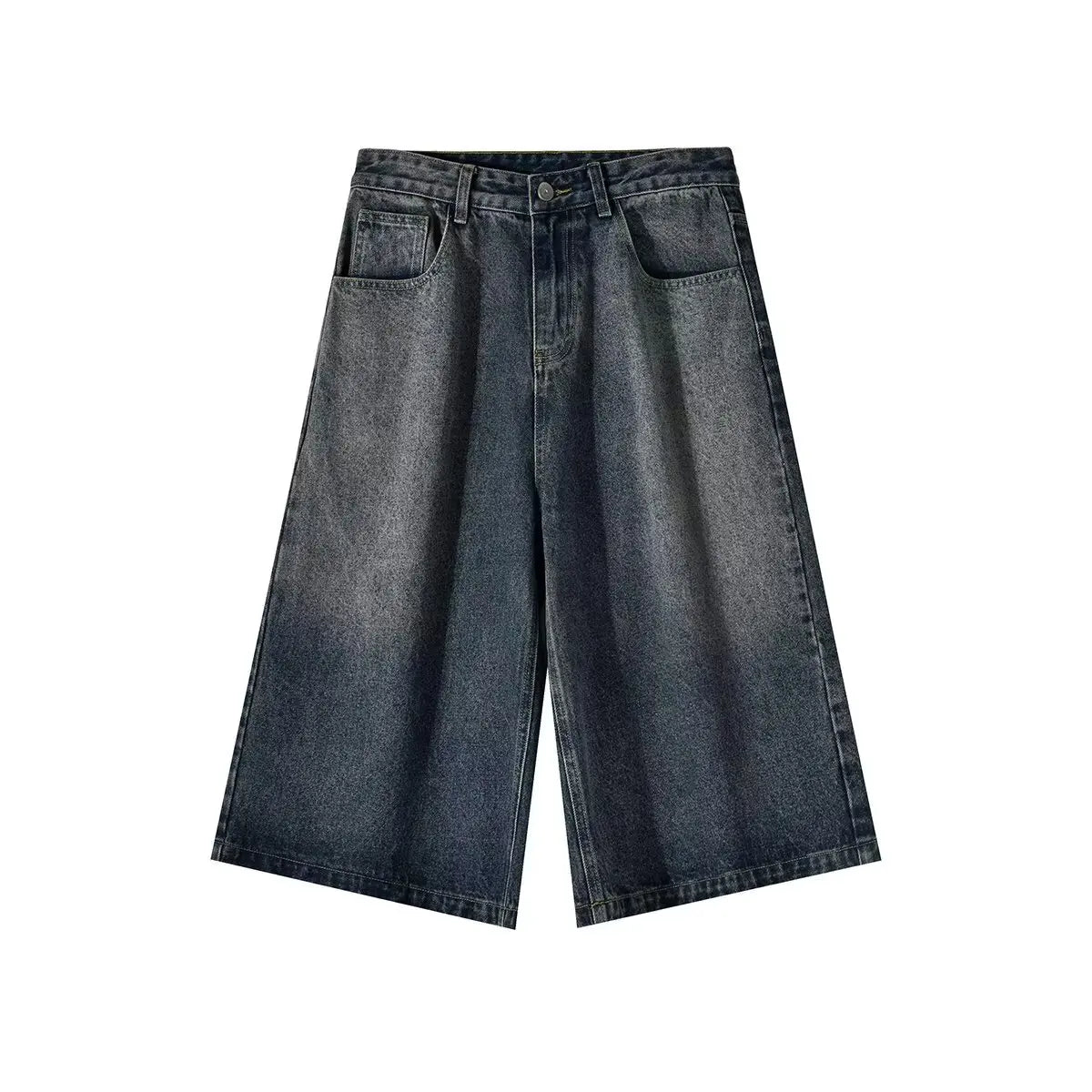 Wide-leg Seven-point Denim Shorts Men's 2025 Summer New High-end Fashion Brand Straight Casual Pants Man Jeans Y2k Clothes Baggy