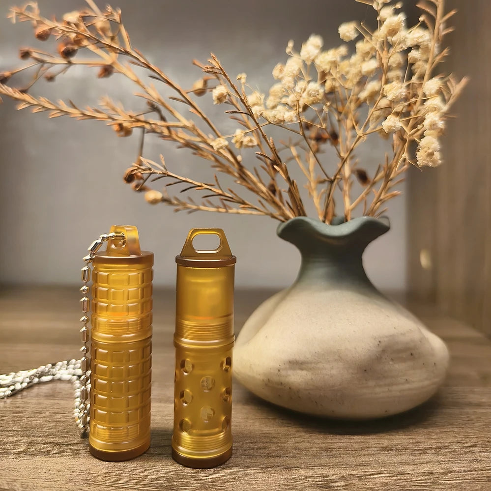 EDC Titanium Alloy PEI Paracord Perfume Storage Box EDC Toys Outdoor Tools