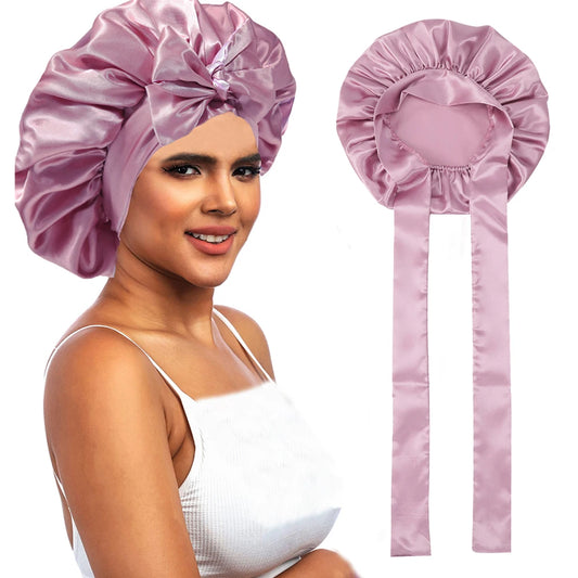 New Bonnet Sleep Cap Hair Band For Women Ladies Coffon Black Night Cap Hair Care Bonnet Nightcap Fashion Nightcap