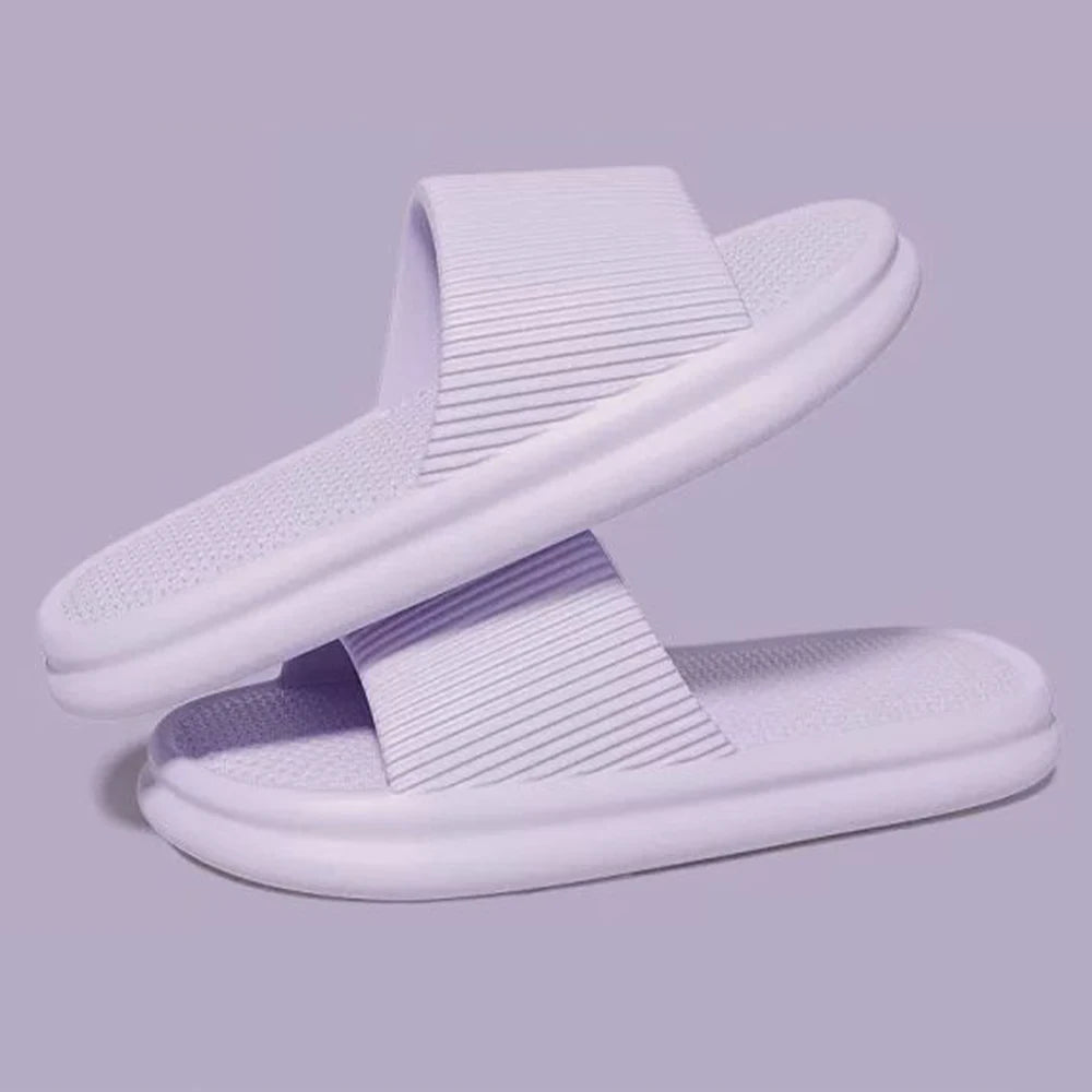 ZHIDA Thick Platform Cloud Slippers EVA Soft Sole Pillow Slides Summer Beach Flip Flops Women Non Slip Bathroom Home Slippers