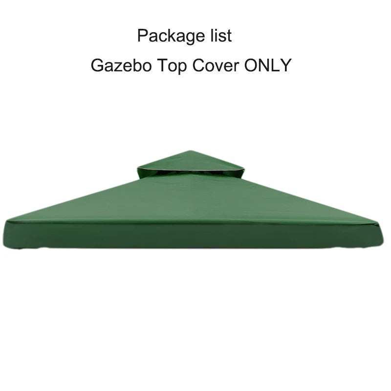 3x3m Outdoor Garden Parasol Cloth Gazebo Awning 118"x118" Canopy Replacement Pergolas Cloth For Outdoor Garden Canopy Sunshade