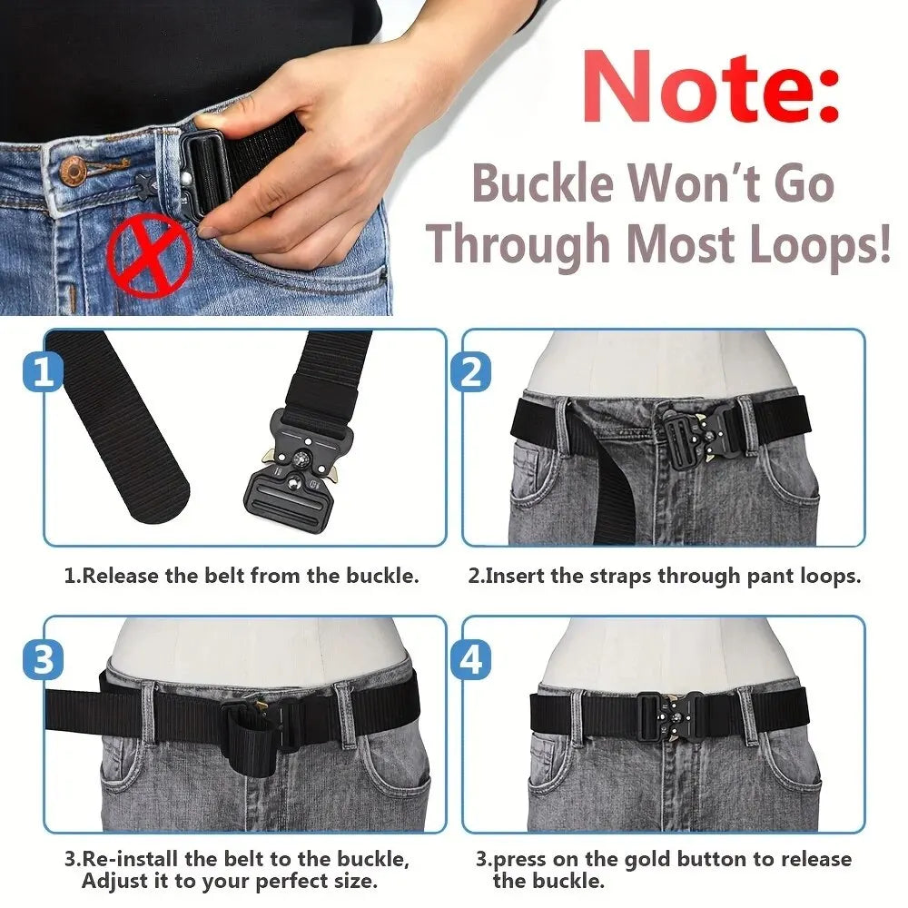 Men's Belt Outdoor Multi Function Compass Belt High Quality Canvas For Nylon Male Luxury Belts Women's Sports Jeans Neutral Belt