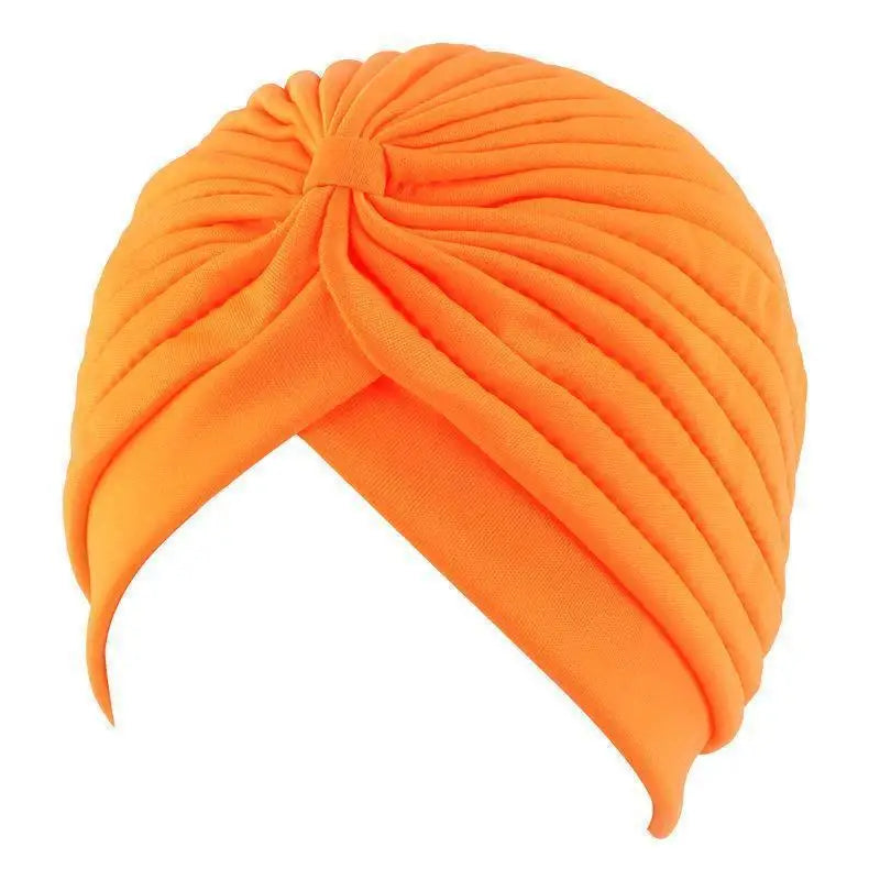 Twist Turban Caps Women Knot Muslim Hijab Shiny Indian Hat Sleep Night Cap Casual Solid Color Headscarf Stretch Head Wrap
