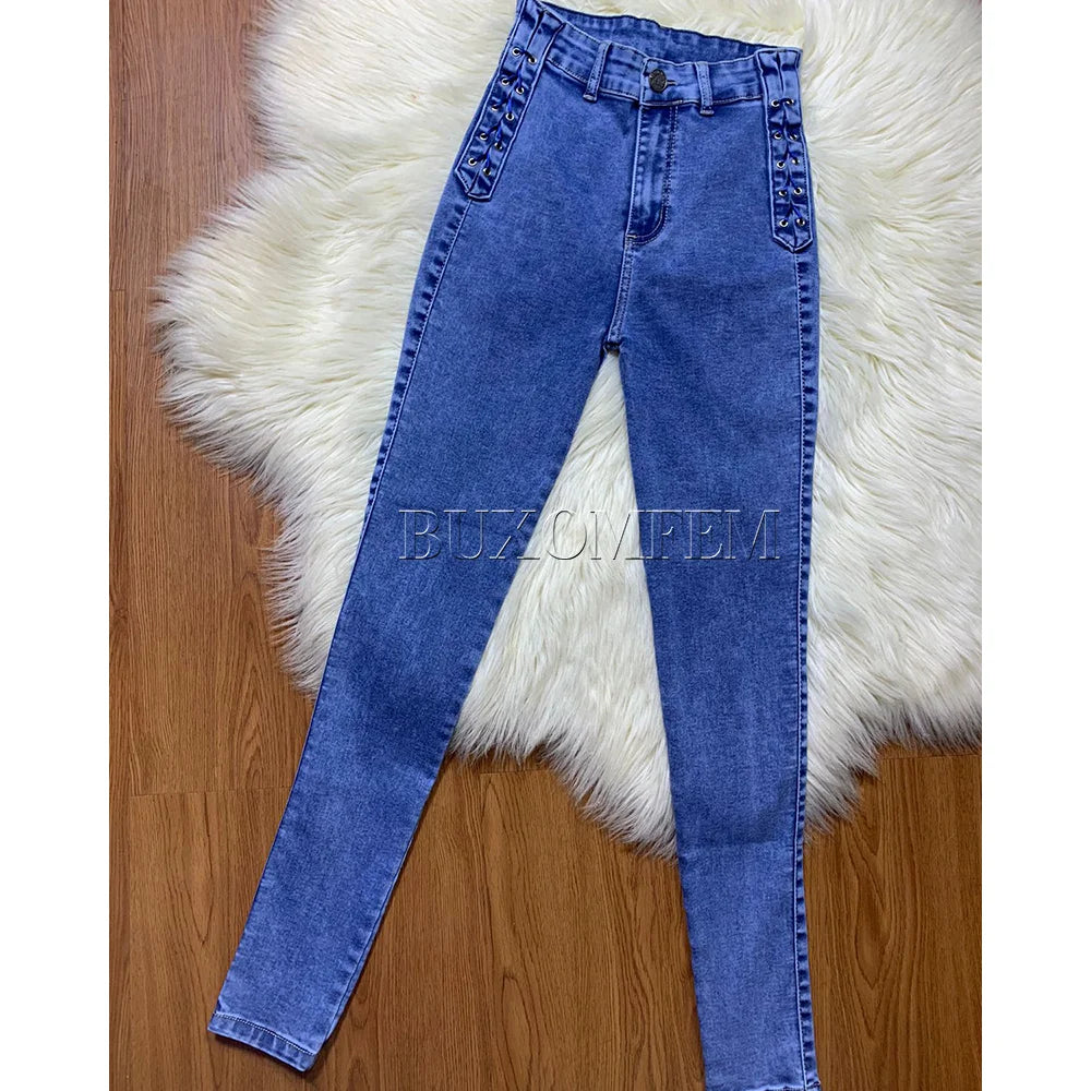 Fashion Sexy High Waist Slim Fit  Jeans for Women 2024 New Version Zipper Fly Perfect Hip to Body Adjustable Butt Lifter Pants