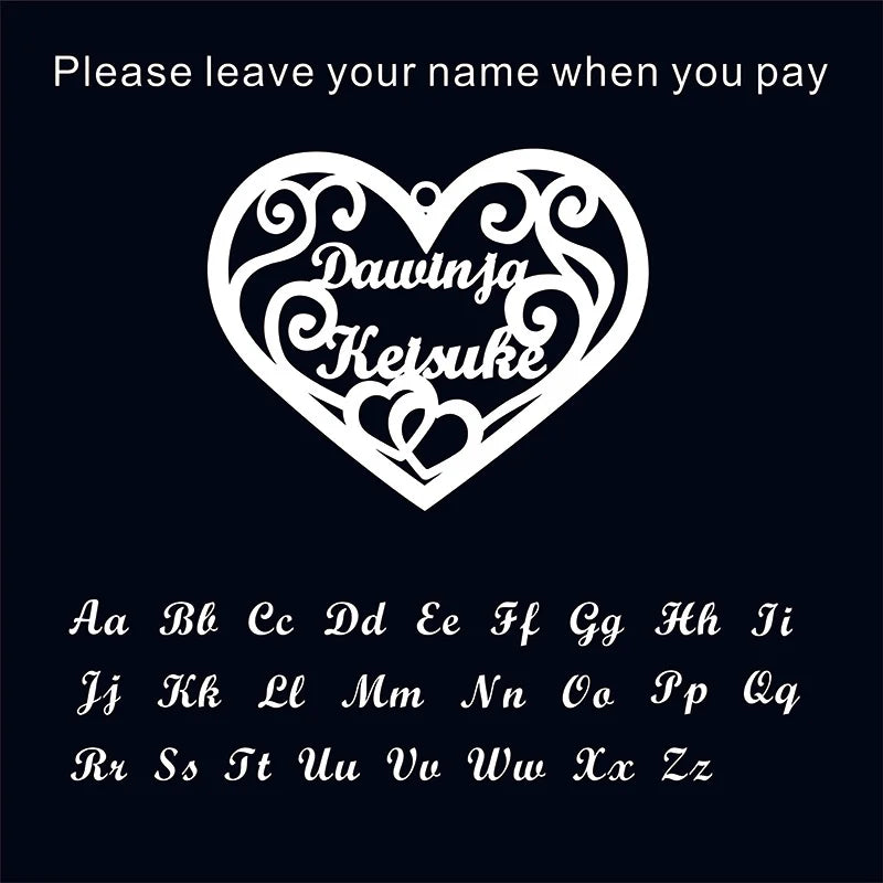 Personalized 1-5 Names Keychains for Men Women Stainless Steel Customized Heart Keyring Jewelry Father's Day Gifts