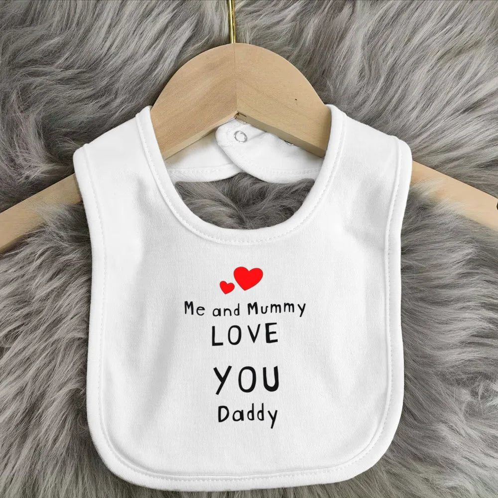 Father's Day Baby Bibs Happy Father's Day Print Infant Bib Newbron Shower Gift Boys Girls Burp Cloths Toddler Bibs Baby Stuff