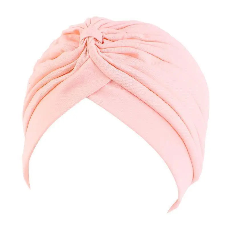 Twist Turban Caps Women Knot Muslim Hijab Shiny Indian Hat Sleep Night Cap Casual Solid Color Headscarf Stretch Head Wrap