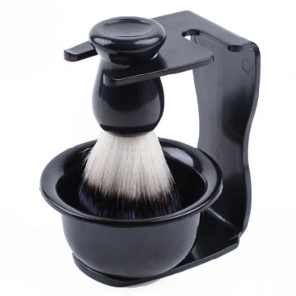 Shaving Brush Set, 3-in-1 Shaving Set with Shaving Brush, Shaving Bowl and Shaving Stand, Father's Day Men's Shaving Gift Set
