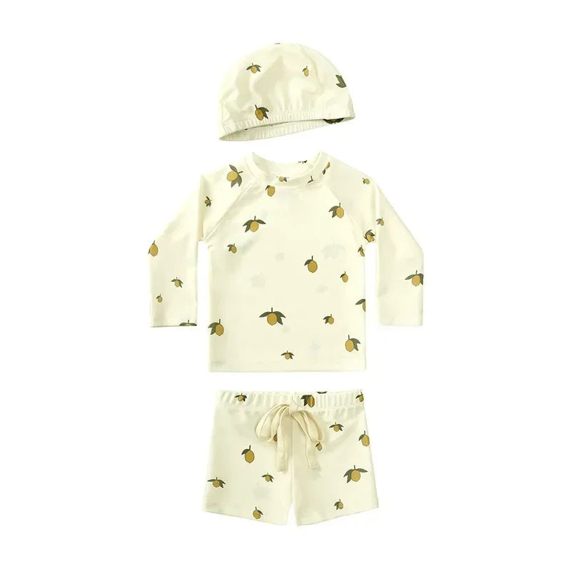 Cute Baby Boys Girls Bikinis Set 2025 Summer Children Beach Wear Ruffle Kids Swimsuit Bathing Suit Printed Swimwear Monokini