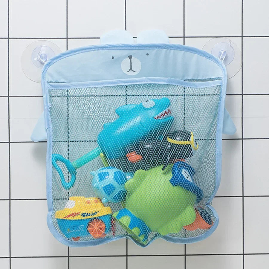 Baby Bath Toys Organizer Quick Dry Toddlers Mesh Net Bag for Bathroom Toy Storage Cartoon Shape Sand Beach Toys Storage Holder