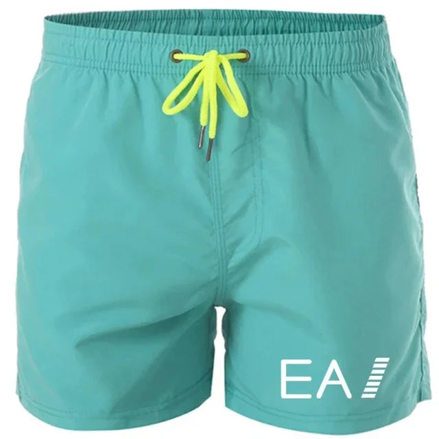 2024 summer beach shorts men's quick-drying casual shorts men's shorts drawstring pocket surf beach summer new style
