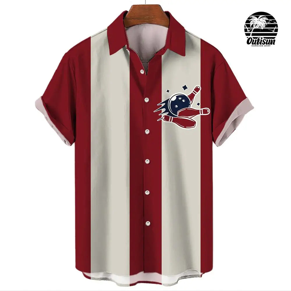 New Hawaiian Shirts for Men Casual Button Down Short Sleeve Unisex Striped 3D Print Summer Beach European Size S to 5XL