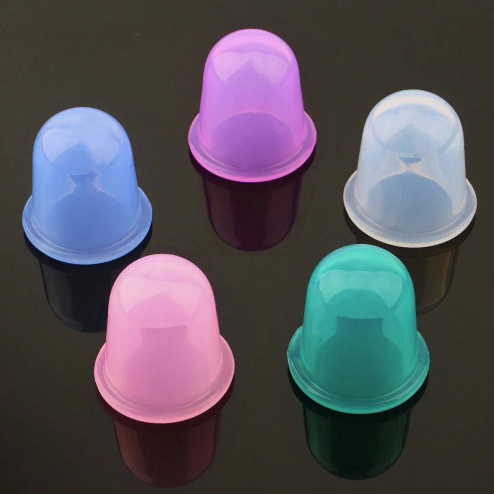 5 Colors Family Full Body Neck Back Massage Helper Sillicone Anti Cellulite Massager Vacuum Cans Cupping Cup Chinese Health Care