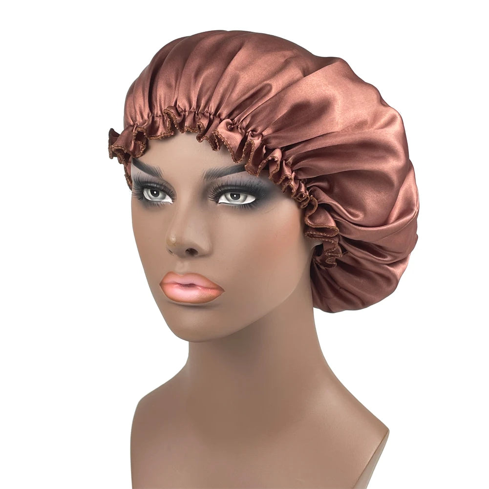 High Quality Satin Bonnet Soft Beanie Hat Bonnet For Women Shower Cap Sleeping Night Cap Chemo Cap Wonen Hat