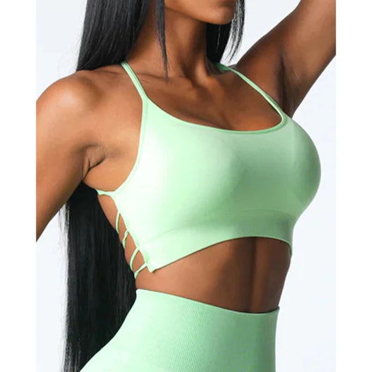 Invincible Seamless Bra Spandex Woman Fitness Elastic Breathable Breast Enhancement Leisure Sports Underwear Yoga bra