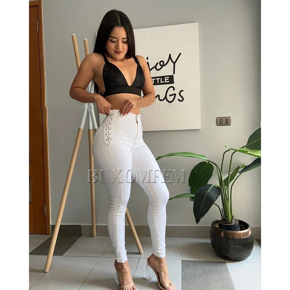 Fashion Sexy High Waist Slim Fit  Jeans for Women 2024 New Version Zipper Fly Perfect Hip to Body Adjustable Butt Lifter Pants