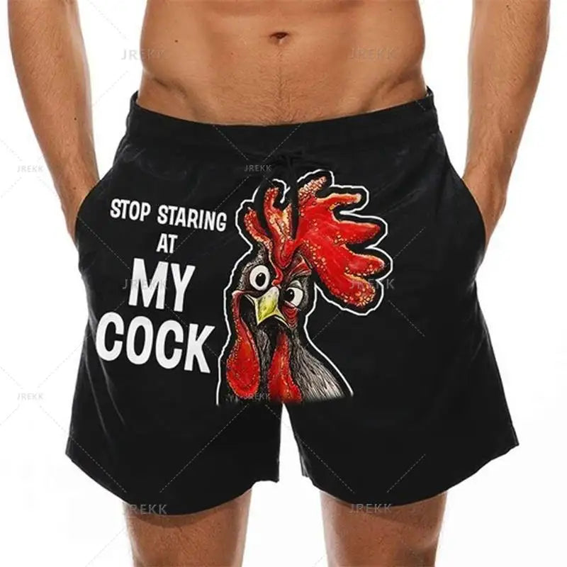 KeKe Funny Cock Banana Printed Swimwear Swim Shorts Trunks Beach Swimming Board Shorts Quick Drying Pant Mens Surffing Shorts