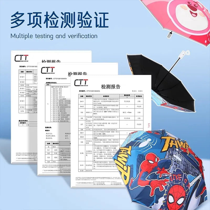 Marvel Children's Umbrella Boys Girls Kids Student Baby Cartoon Spider-Man Captain America Sunscreen Umbrella Elsa Girl Umbrella