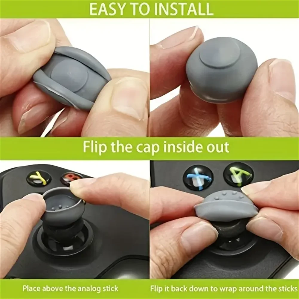 20PCS Non-slip Silicone Analog Joystick Thumb Stick Grip Cap For PS3/Xbox360 Controller Game Accessories Controller