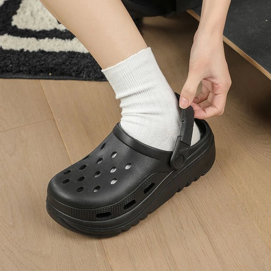 ZHIDA Summer Beach Sandals Hollow Out Platform Slippers for Women Clogs EVA Anti Slip Thick Bottom Garden Shoes