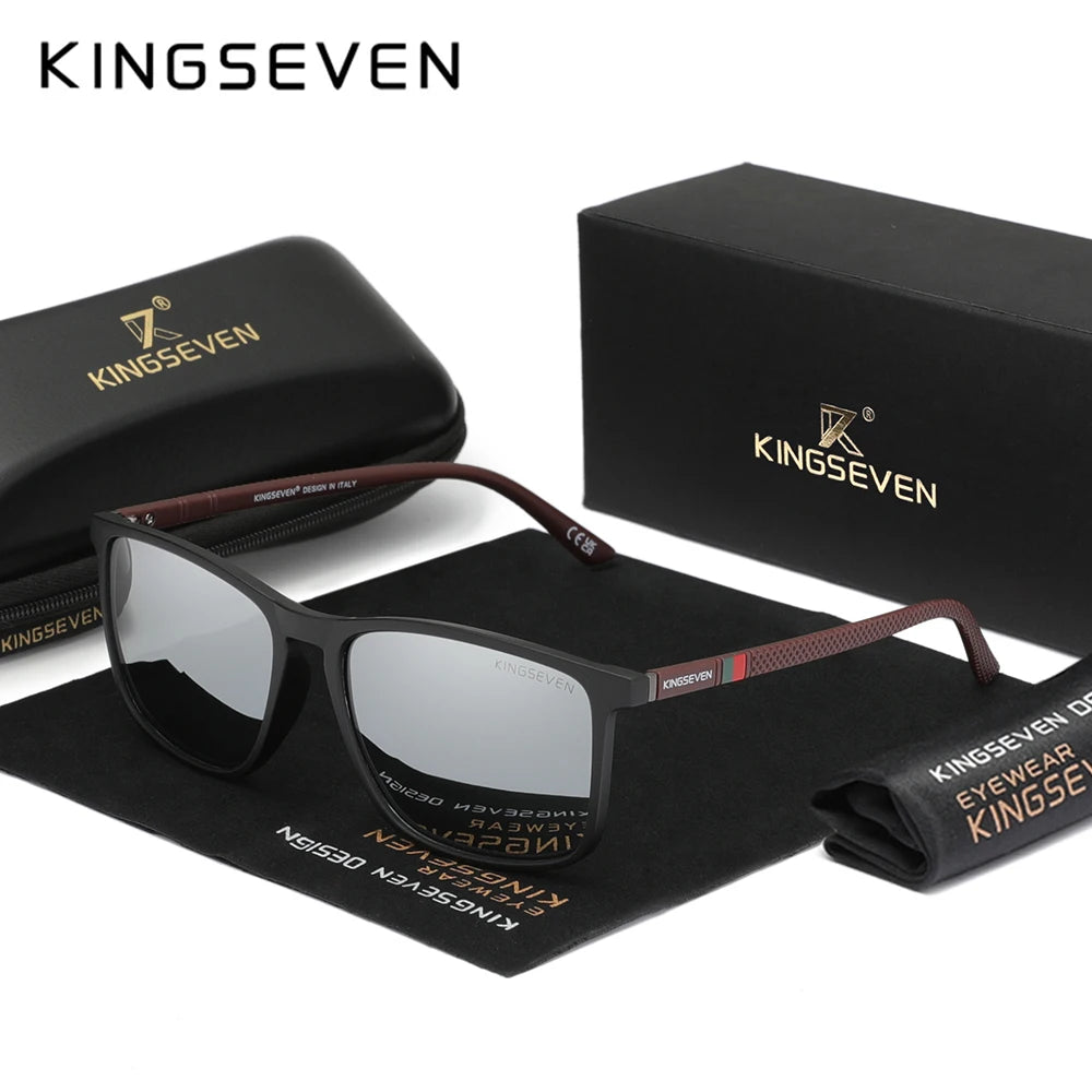 KINGSEVEN Men Sunglasses Polarized Anti-Glare Mirror Lens Rectangle Women UV400 Outdoor Sports Eyewear