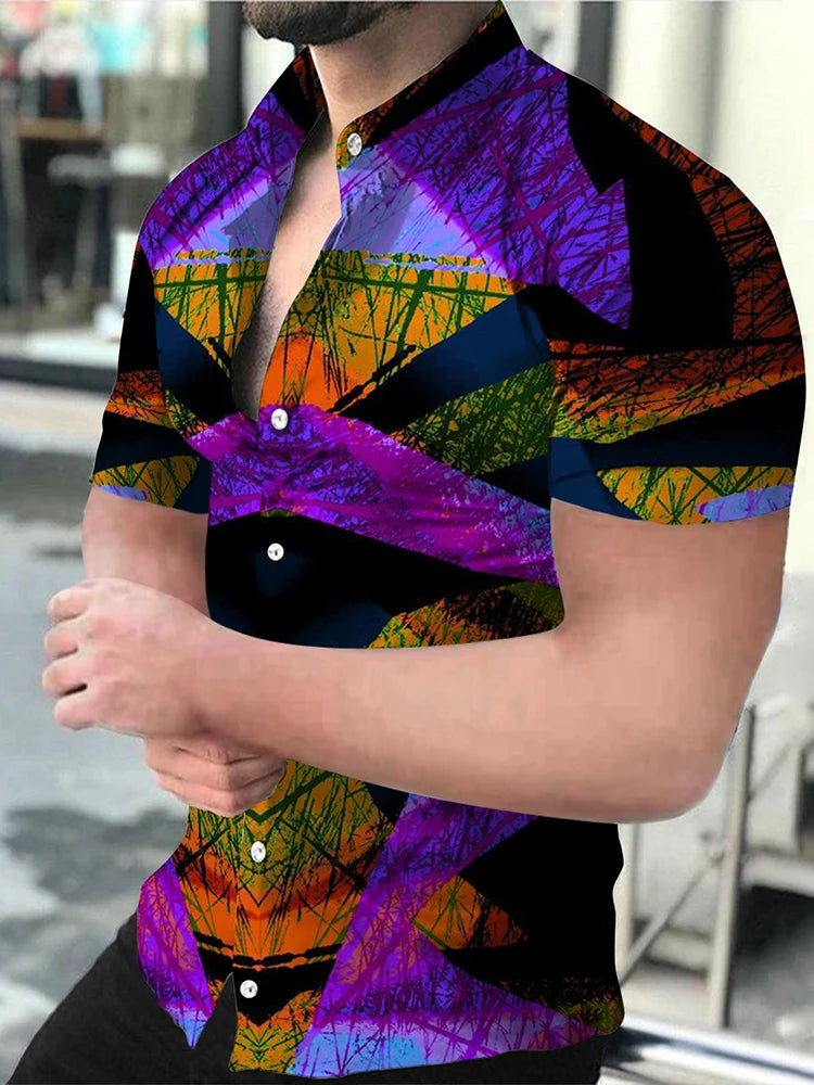 Luxury Shirt Owl 3d Print Shirts Men Women Fashion Oversized Blouse Men's Lapel Shirt Beach Camisas Men's Clothing Bussiness