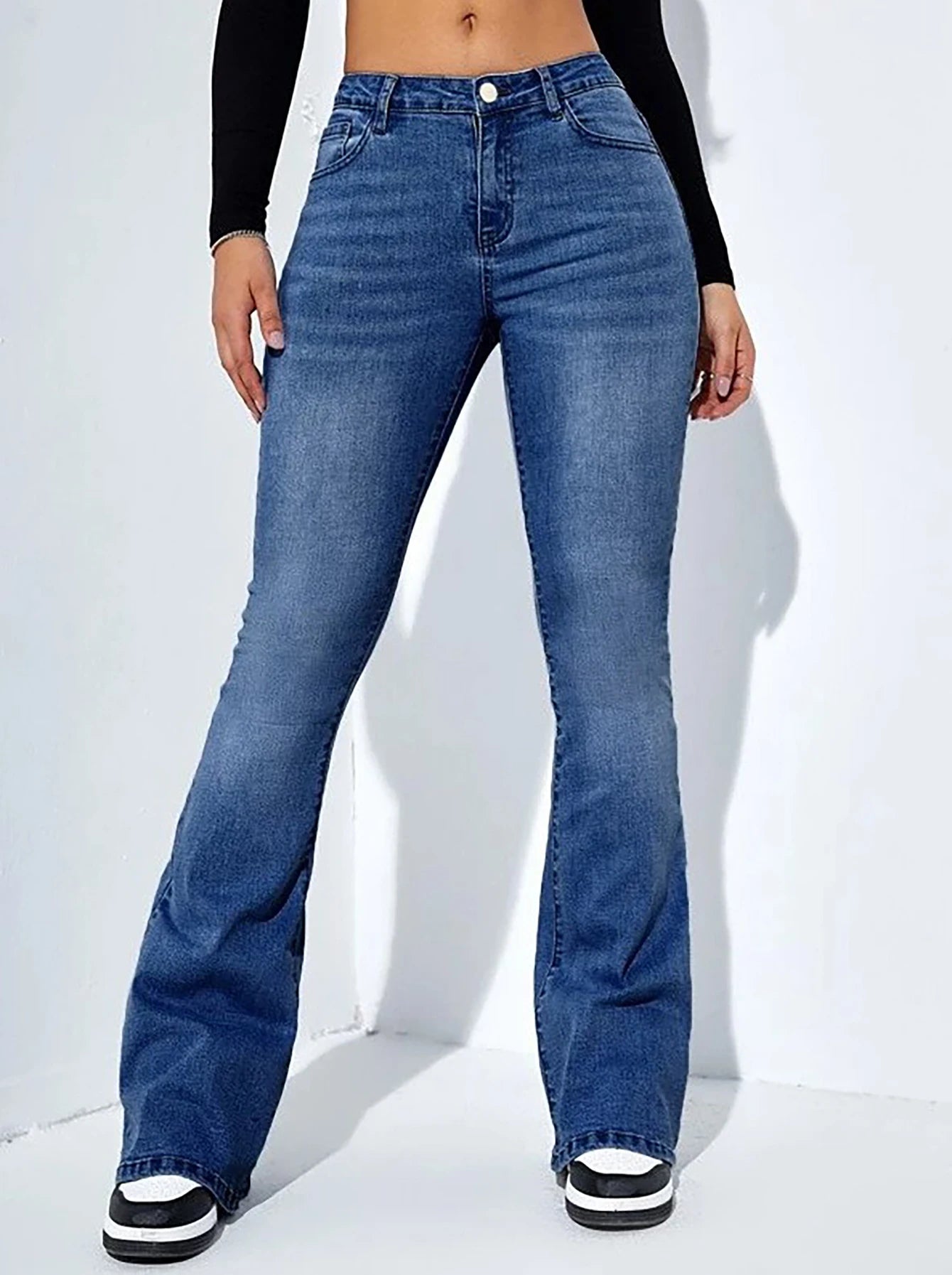 Women's new micro-La jeans high waist stretch comfortable all-match