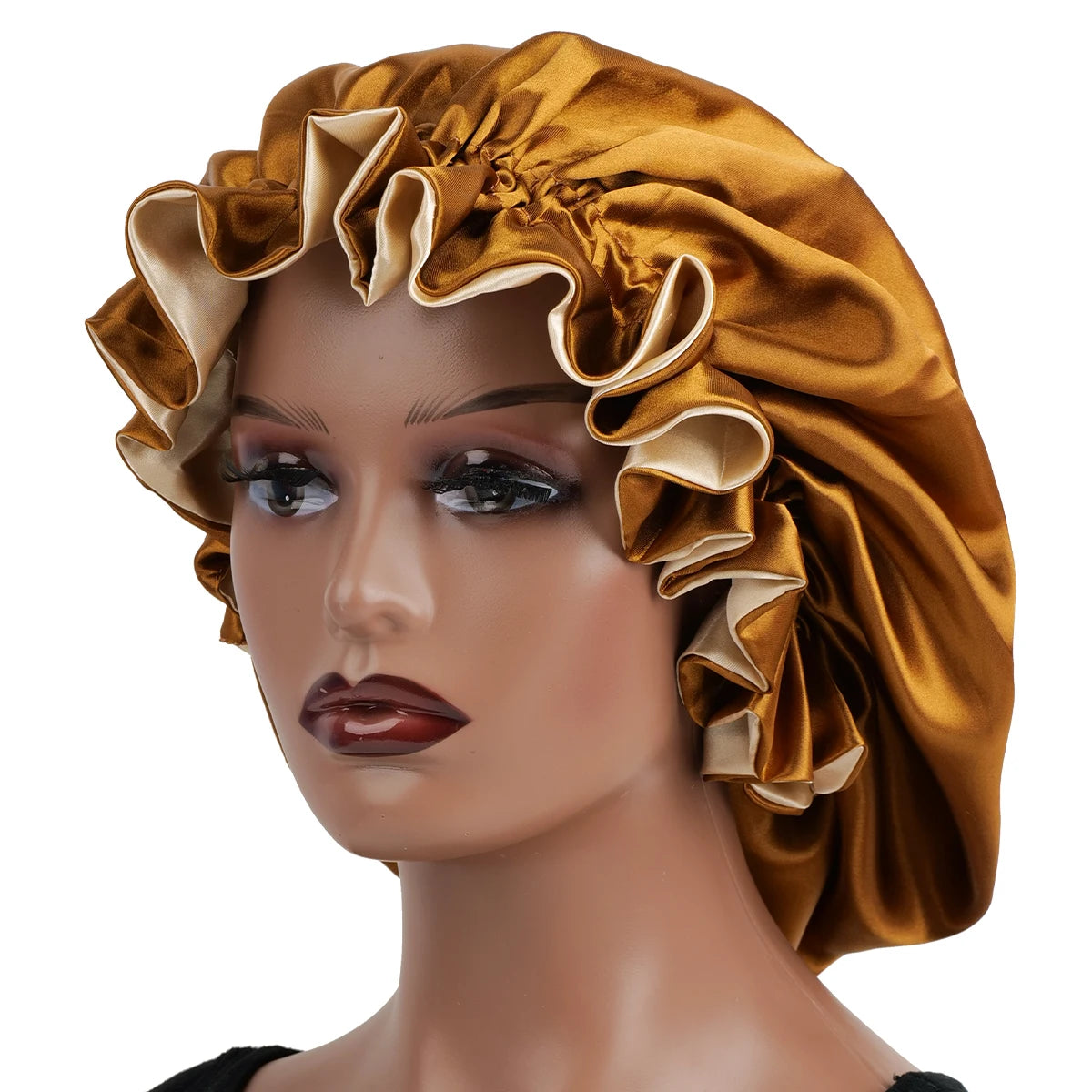 Reversible Double-Layered Lace Hair Bonnet for Women & Men | Breathable Night Cap for Sleeping, Curly Hair Protection