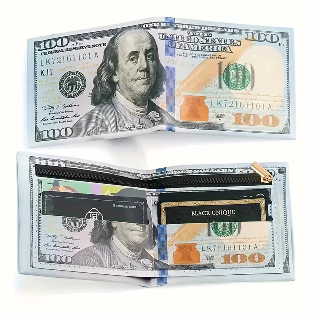Dollar Wallet, Men's And Women's Slim Wallet, Credit Card Holder Wallet, PU Leather Wallet, Father's Day, Birthday Gift
