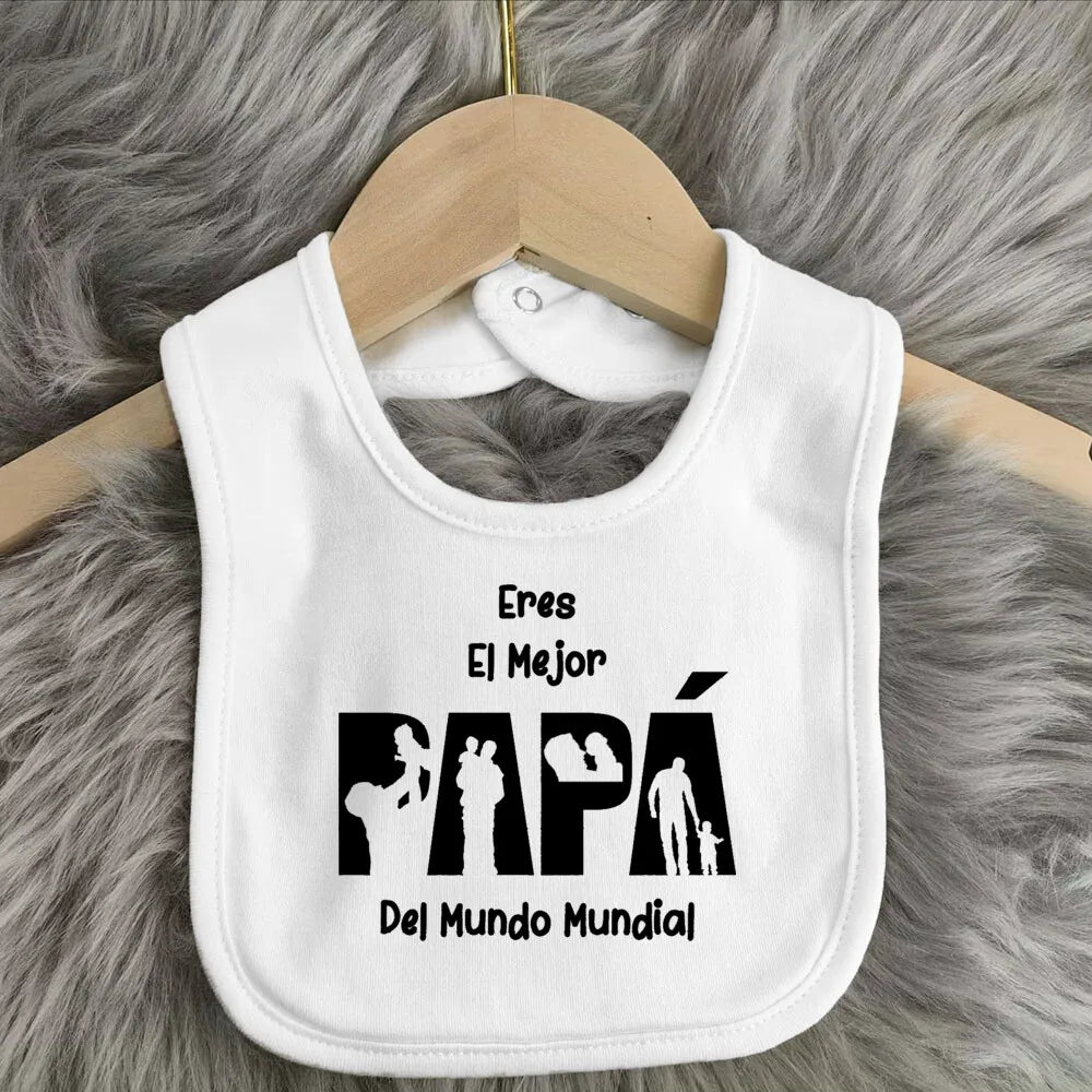 Father's Day Baby Bibs Happy Father's Day Print Infant Bib Newbron Shower Gift Boys Girls Burp Cloths Toddler Bibs Baby Stuff