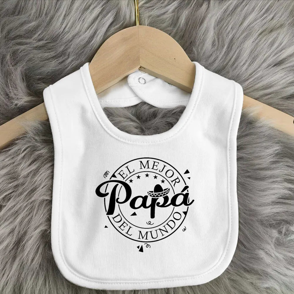 Father's Day Baby Bibs Happy Father's Day Print Infant Bib Newbron Shower Gift Boys Girls Burp Cloths Toddler Bibs Baby Stuff