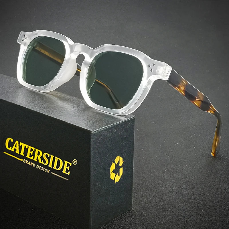 CATERSIDE New Retro Punk Men Sunglasses Square Personalized Design Glasses Women's Fashion Party Business Glasses Festival Gift