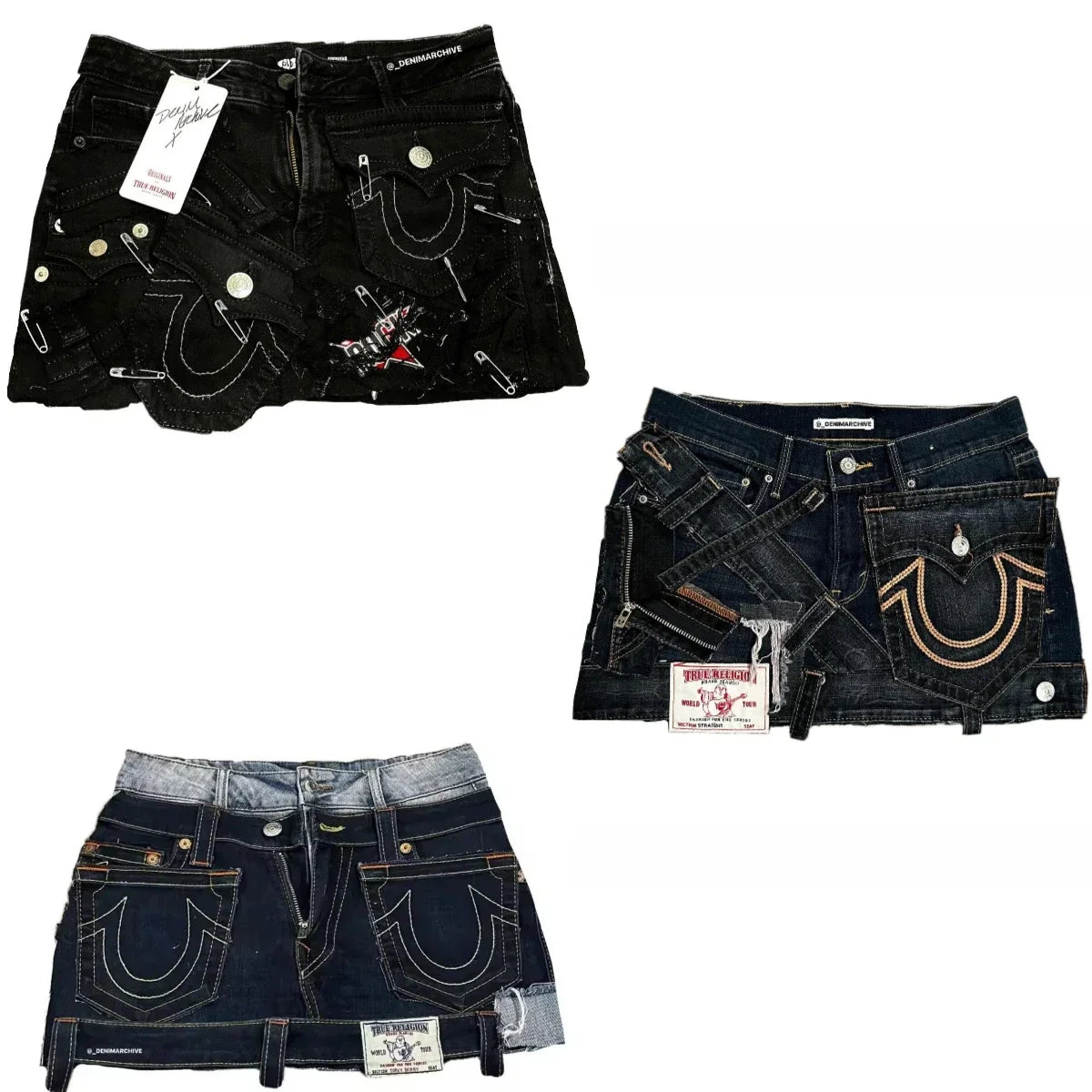 Y2k Skirt Gothic Fashion Big Pocket Washed Blue Denim Wrapped Hip Skirts Harajuku Casual Sexy Girl Pleated Mini Skirt Streetwear