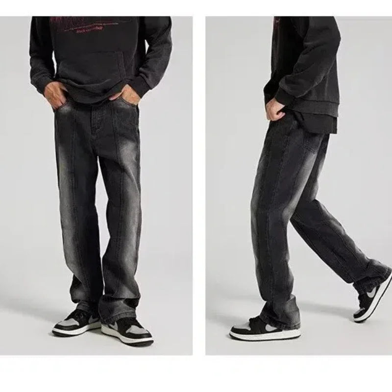 Man Pants Jeans Men Clothing Rhinestones Korean Popular Clothes Denim Shorts Korean Reviews Many Men's Clothes Y2k Baggy