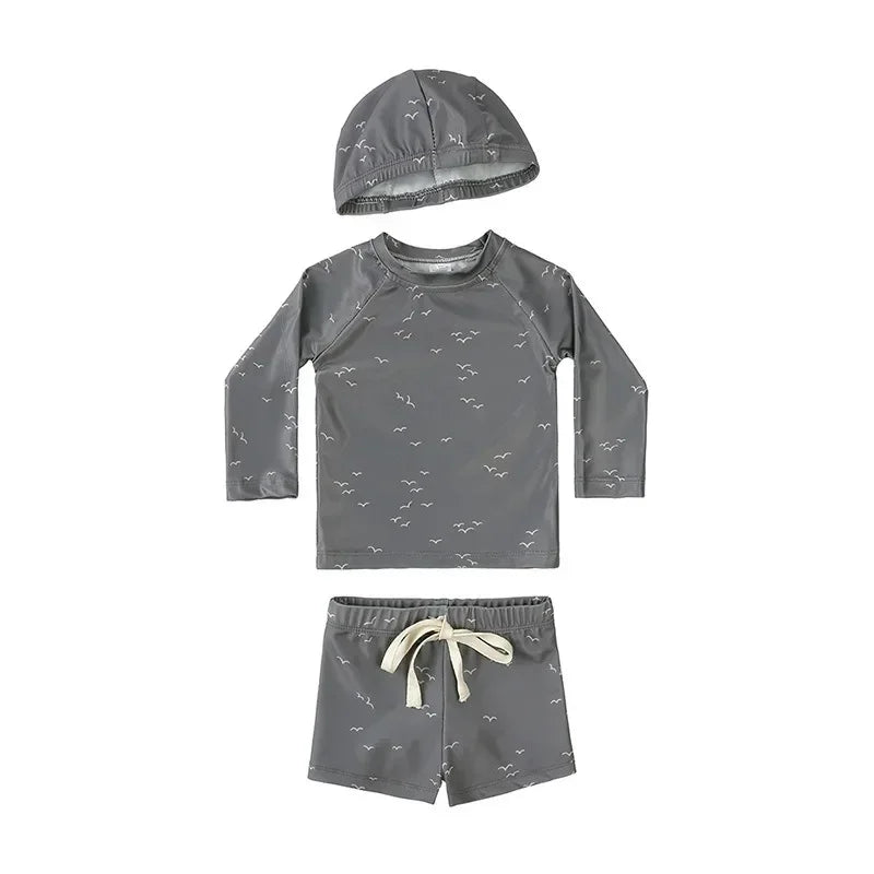 Cute Baby Boys Girls Bikinis Set 2025 Summer Children Beach Wear Ruffle Kids Swimsuit Bathing Suit Printed Swimwear Monokini