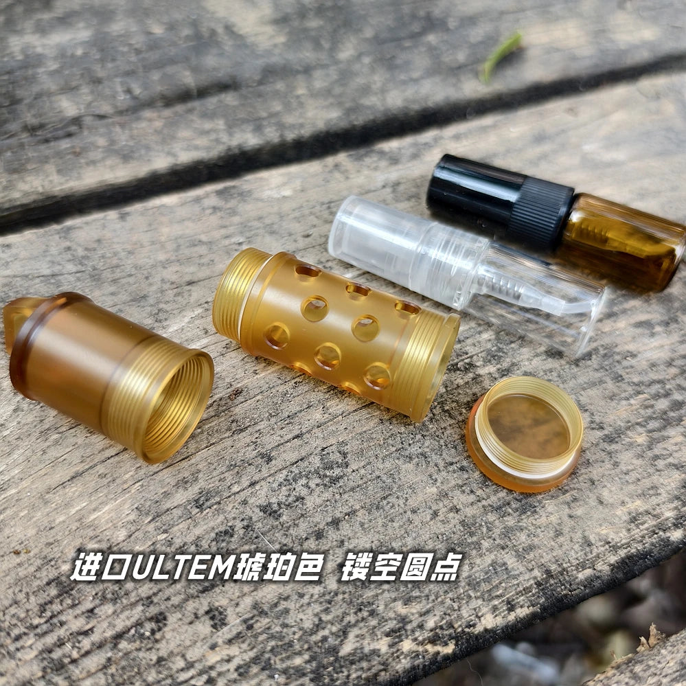 EDC Titanium Alloy PEI Paracord Perfume Storage Box EDC Toys Outdoor Tools