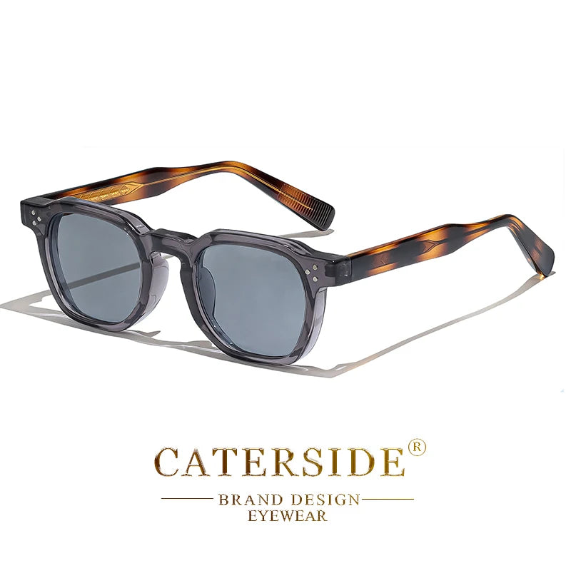 CATERSIDE New Retro Punk Men Sunglasses Square Personalized Design Glasses Women's Fashion Party Business Glasses Festival Gift