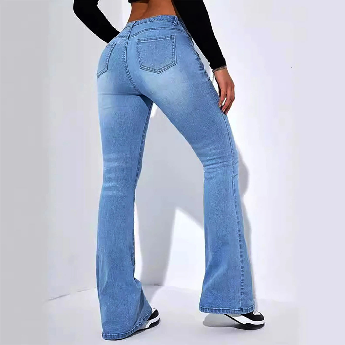 Women's new micro-La jeans high waist stretch comfortable all-match