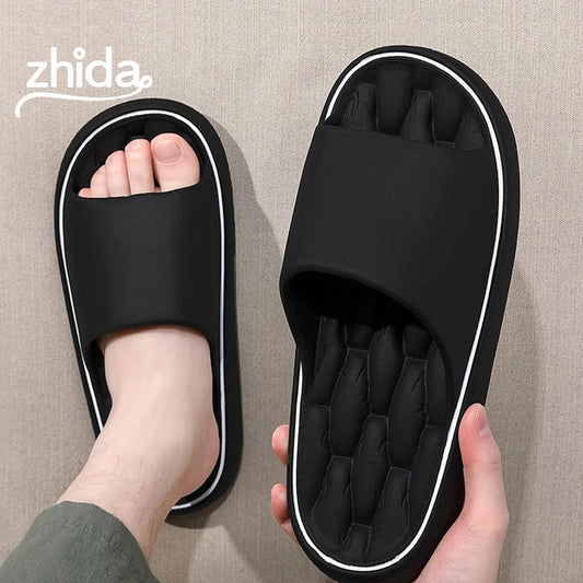 ZHIDA Super Light Soft Slippers Simple Fashion Slides EVA Elastic Shoes Colorful Sneakers In Door Bathroom Flip Flops