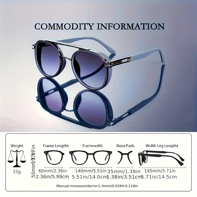 New Men Sunglasses Punk Sunglasses Men's Square Uv400 Twin-beam Aviator Sunglasses Designer Sun Glasses Male Sunglasses UV400