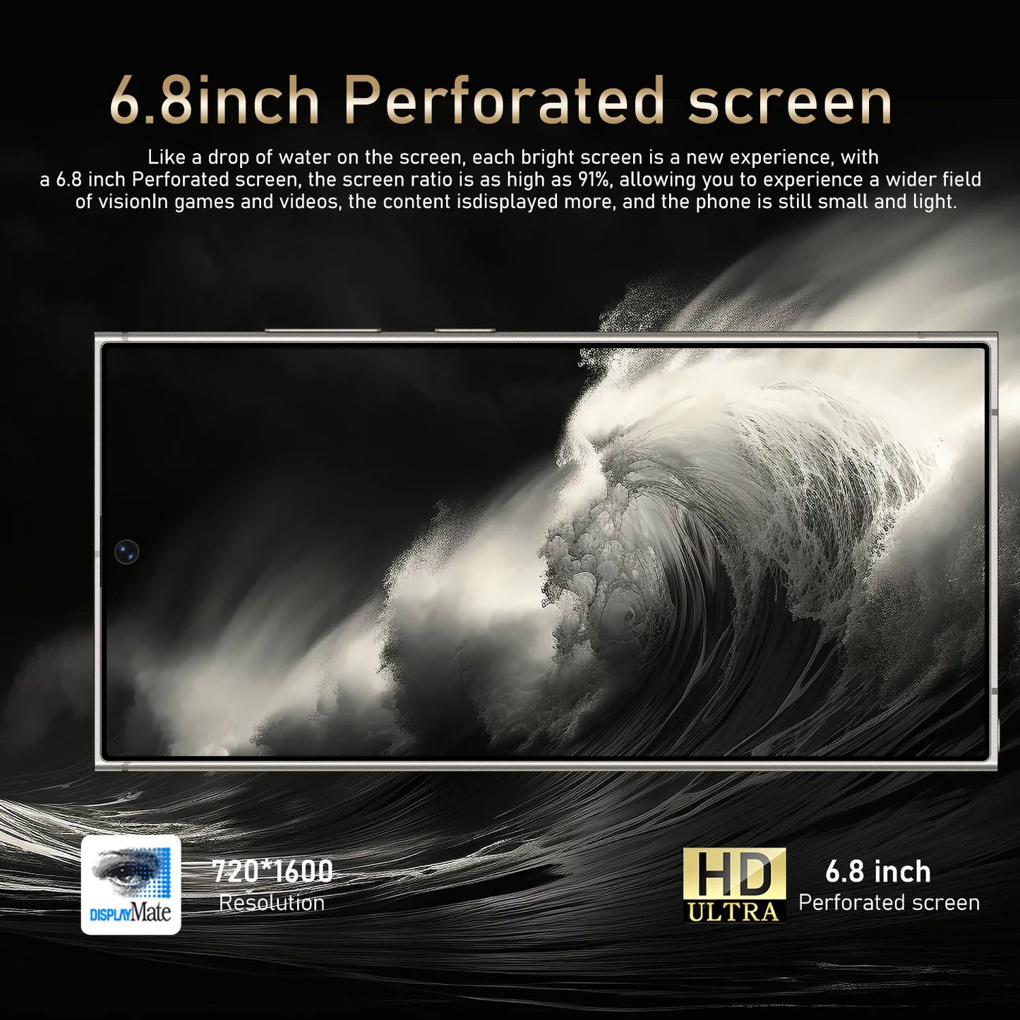 S24 Ultra,Smartphone Android,6.8 inch,8GB RAM,256GB，512GB 1TB ROM,Dual SIM,Mobile phone,Google Play Store,24+48MP,5500mAh