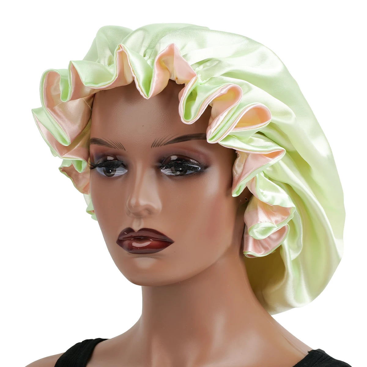 Reversible Double-Layered Lace Hair Bonnet for Women & Men | Breathable Night Cap for Sleeping, Curly Hair Protection