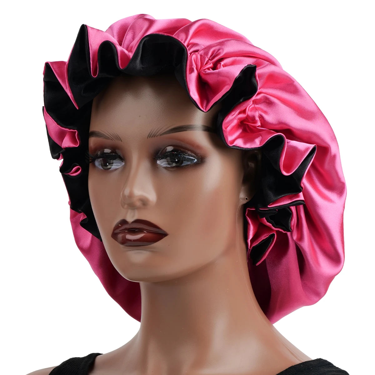 Reversible Double-Layered Lace Hair Bonnet for Women & Men | Breathable Night Cap for Sleeping, Curly Hair Protection