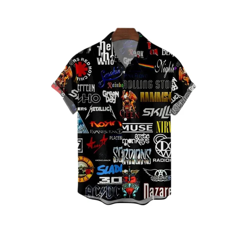 2023 Men's Hawaiian Shirt Cat Printed Short Sleeve Tops Beach Vacation Sunset Harajuku Clothing Casual Unisex Style Shirts