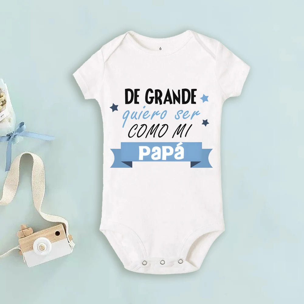 Father's Day Baby Bodysuit Becoming The Same Person As My Dad Print Infant Romper Boys Girls Clothes Fathers Day Bodysuits Gifts