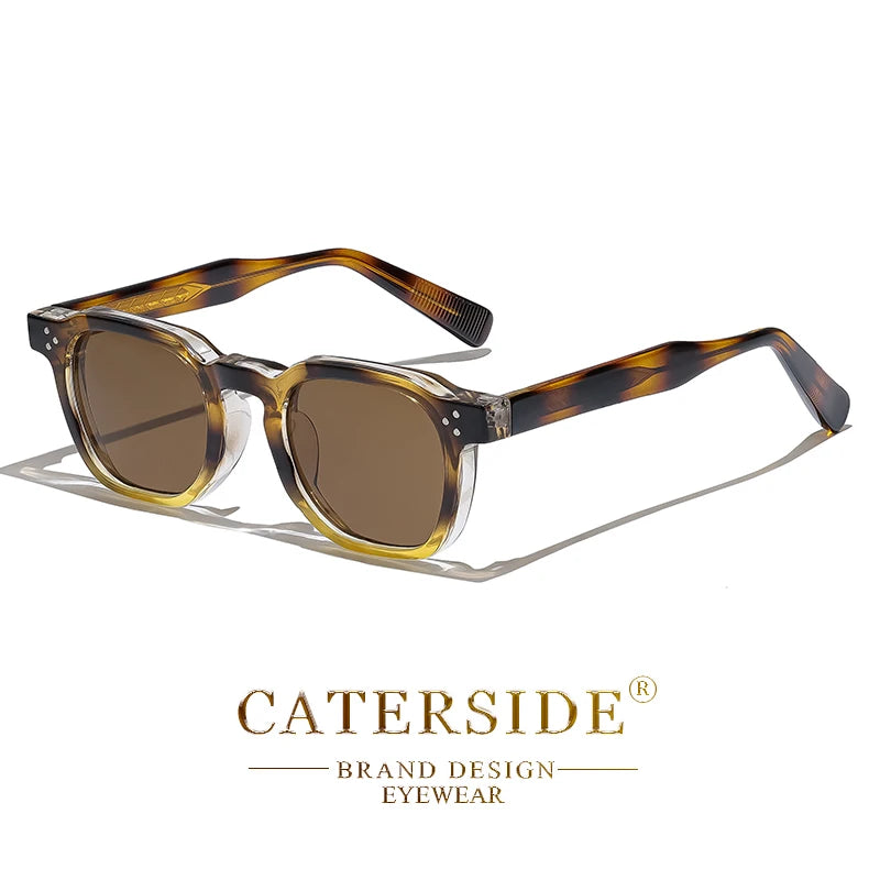 CATERSIDE New Retro Punk Men Sunglasses Square Personalized Design Glasses Women's Fashion Party Business Glasses Festival Gift